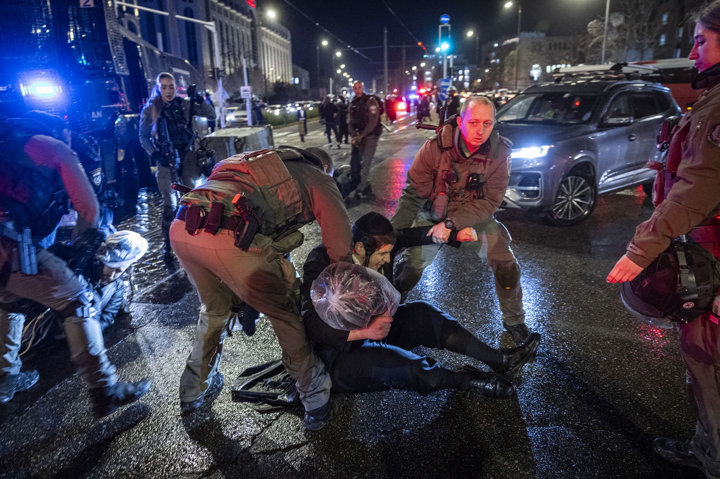 ההפגנות בירושלים, הלילה