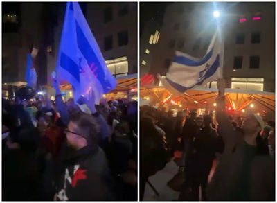 בלב הבירה האירופית: איראנים צועקים בשמחה; "תודה לישראל" | תיעוד מרגש