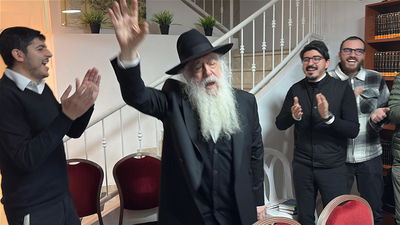 ליל פורים אצל האדמו"ר רבי דוד חנניה פינטו 