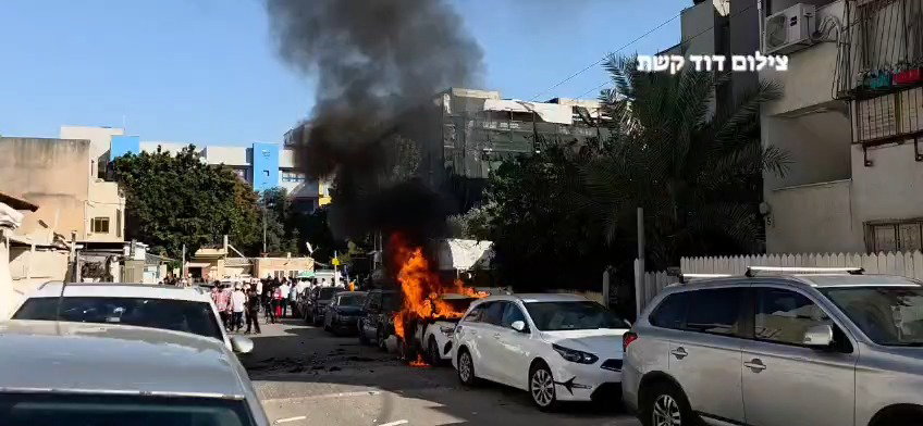 רכבים בוערים בבני ברק