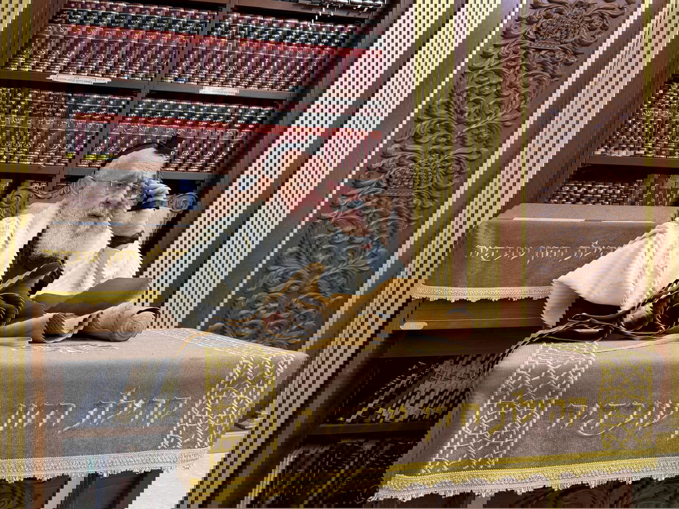 קריאת המגילה במעונו של הראש"ל