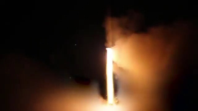 תיעוד איראני מהיום (חמישי)  של ח'ורמשהר 4 משוגר לעבר ישראל