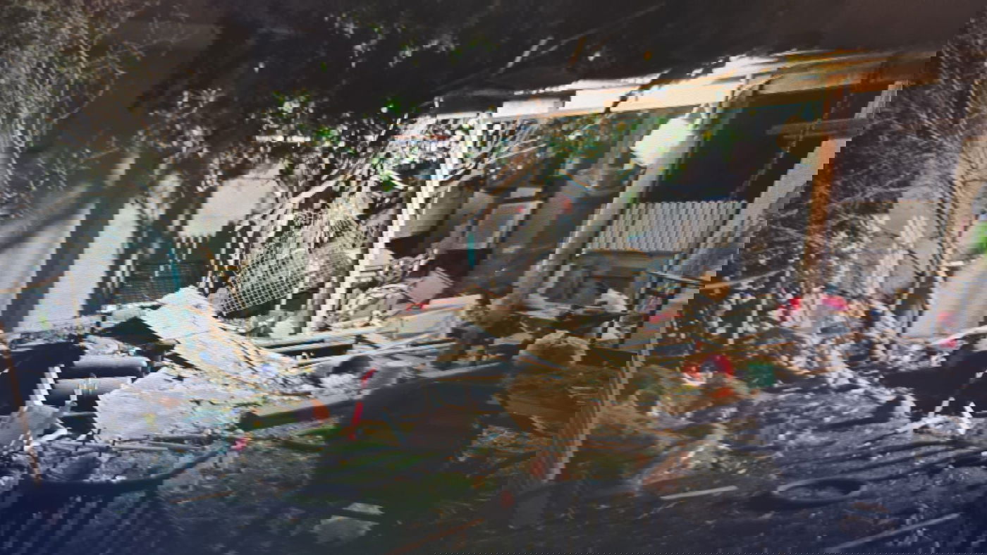 זירת נפילת רסיס בעיר חרדית במרכז