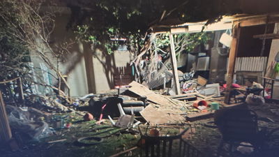 זירת נפילת רסיס בעיר חרדית במרכז