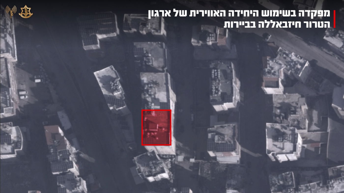 גרפיקה של המפקדה שבשימוש היחידה האווירית