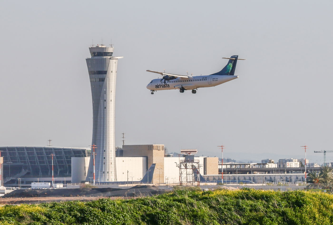 מטוס נוחת בנתב"ג, אתמול 