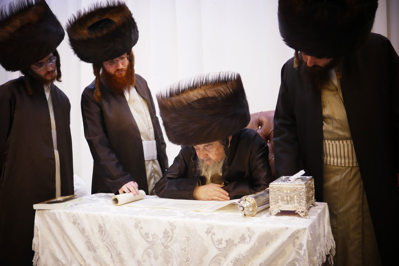 הגה"צ רבי יעקב מאיר שכטר בקריאת המגילה