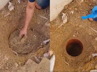 ליד המקלט הציבורי: המכסה התמים נפתח וזה מה שהתגלה מוחבא בתוכו