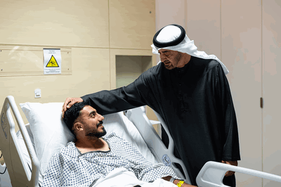 נשיא איחוד האמירויות, השייח' מוחמד בן זאיד בעת הביקור