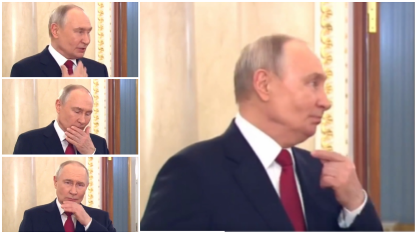 פוטין נחנק בסרטון