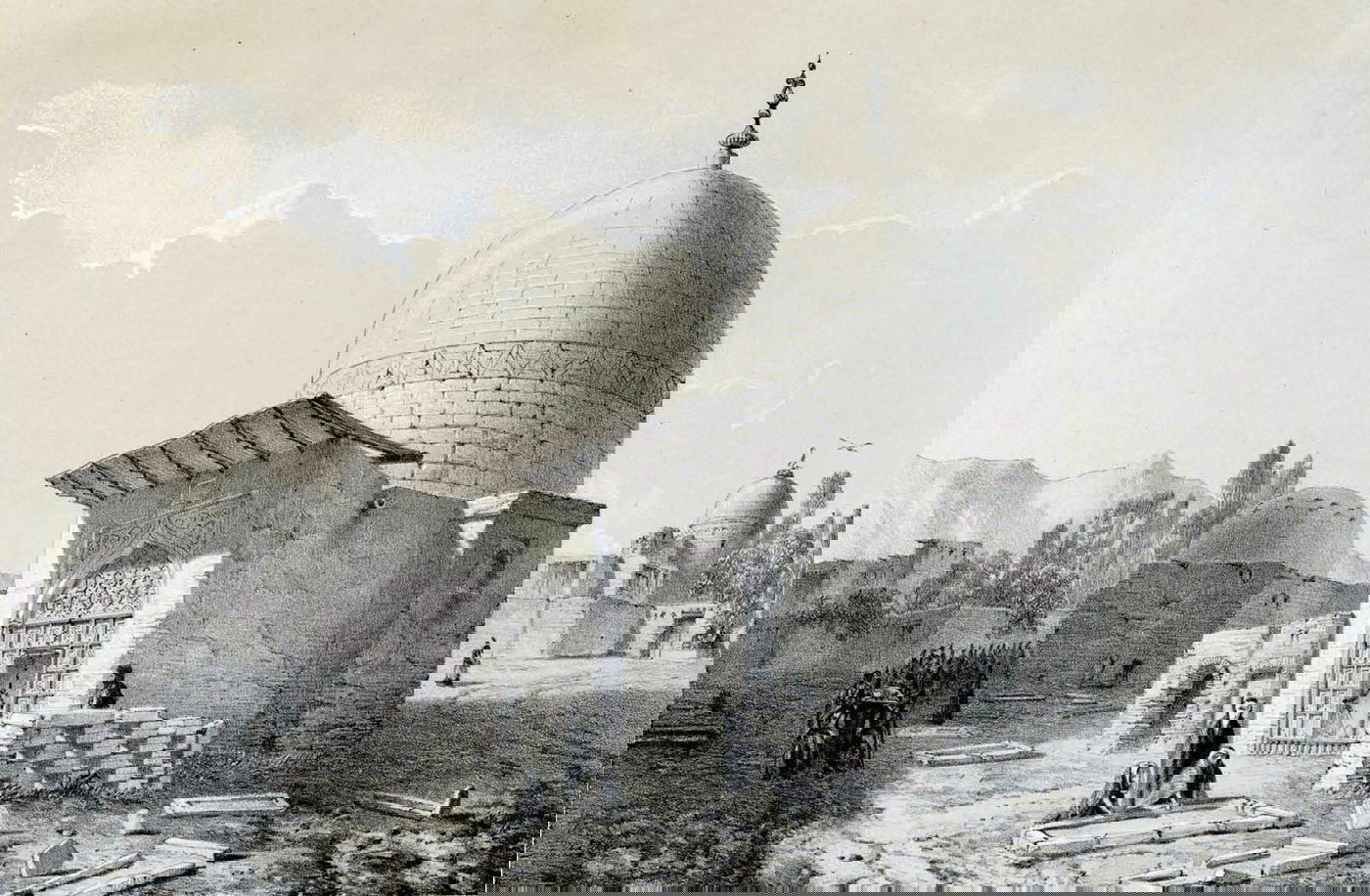 הכיפה של מתחם הקבורה של קֵדָר בן ישמעאל בעיר קיידר, איראן