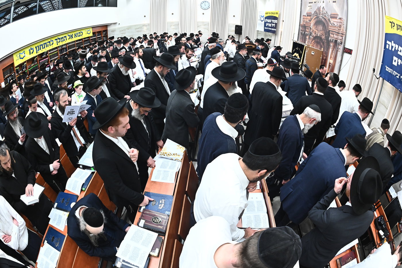 המונים במעמד סגולת רינה של תורה שהתקיים בליל הפורים בראשות גדו"י