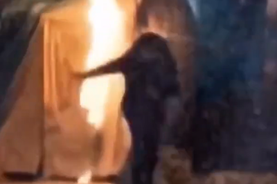 אומץ לב בגוב האריות: נערה הציתה אוהל של אנשי משמרות המפכה | צפו