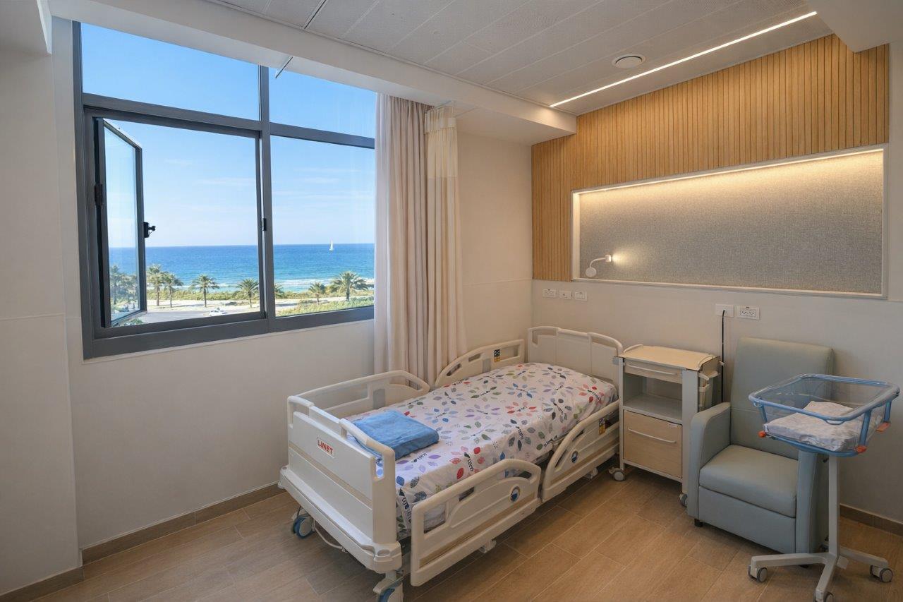 האדמו"ר מצאנז בחנוכת מחלקת יולדות ממוגנת במרכז הרפואי צאנז