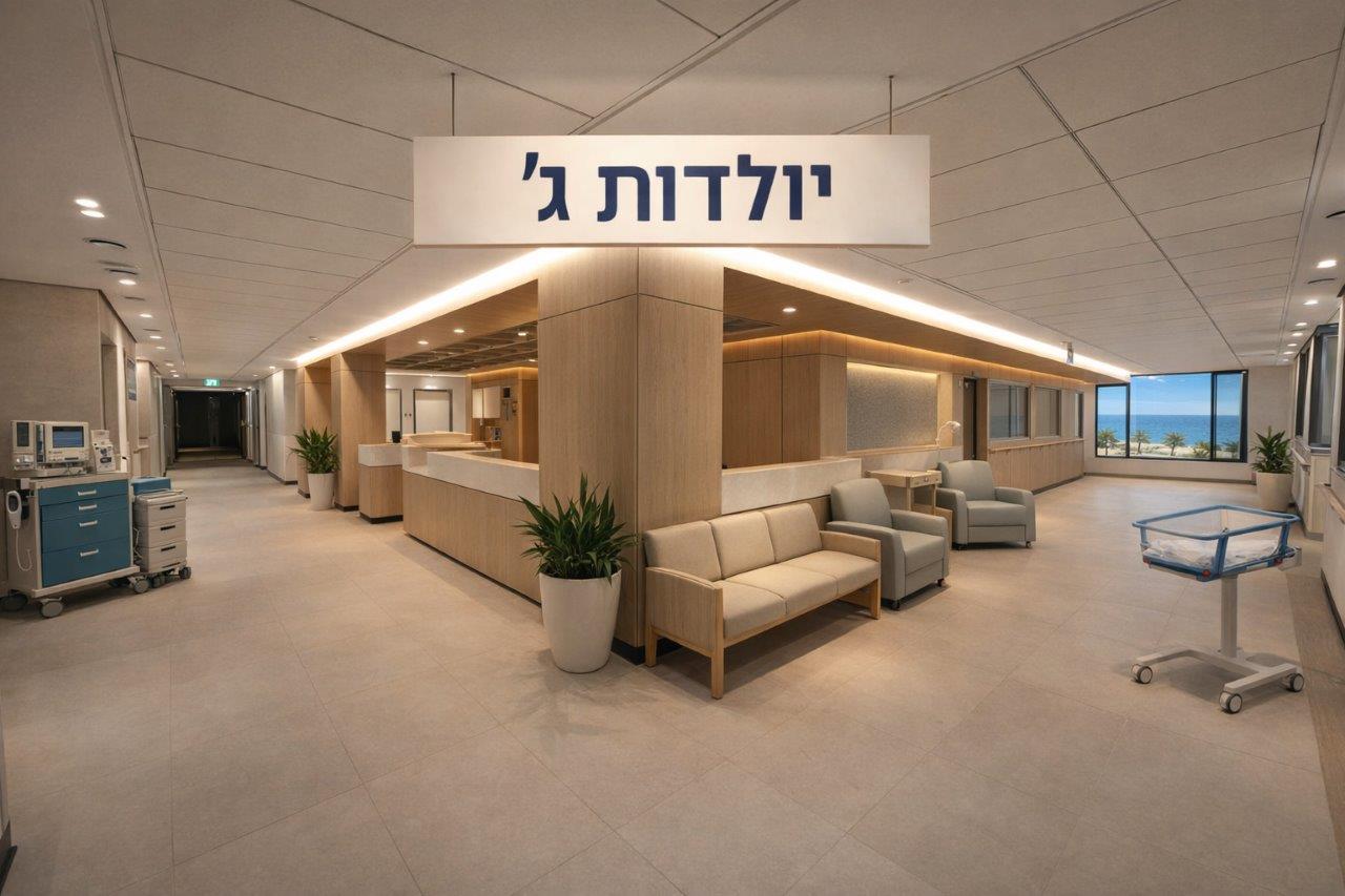 האדמו"ר מצאנז בחנוכת מחלקת יולדות ממוגנת במרכז הרפואי צאנז