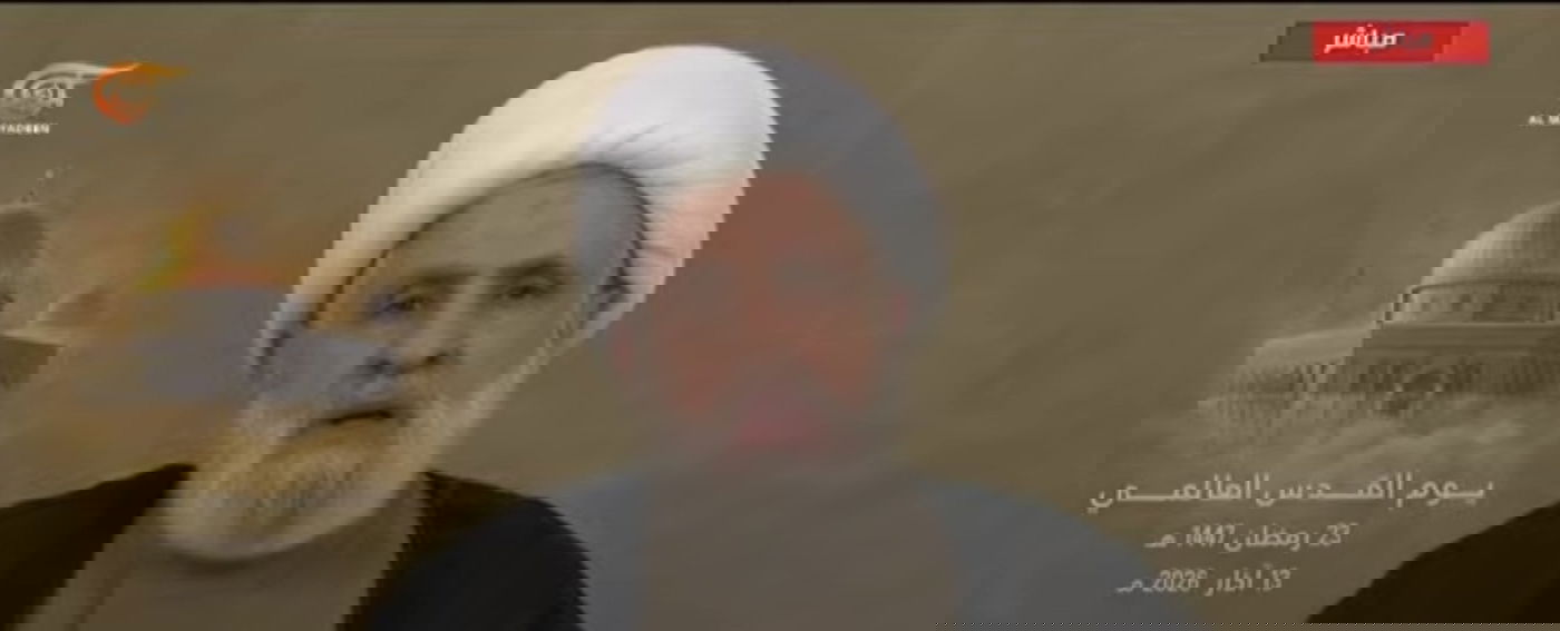 מזכ"ל חיזבאללה נעים קאסם בנאומו אמש