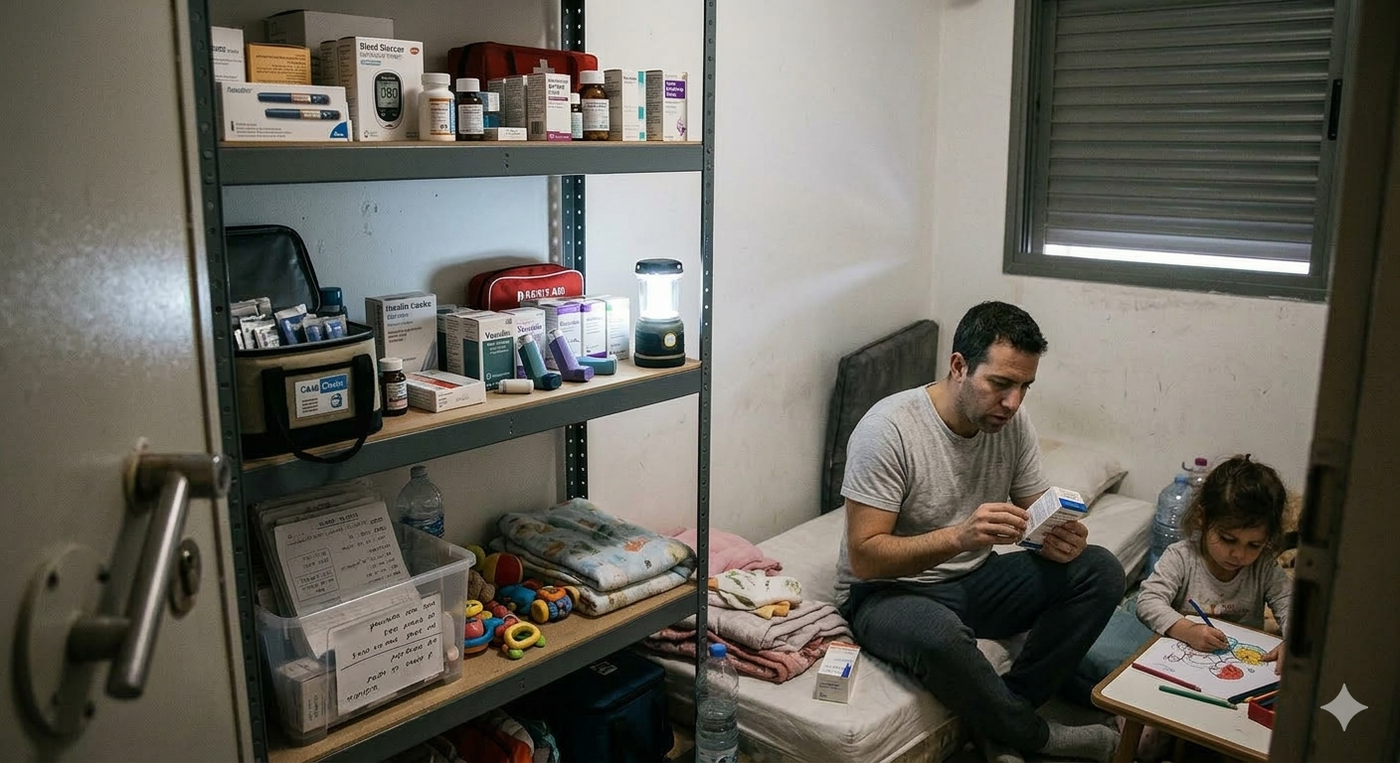 נטל כפול במרחב המוגן: מערך רפואי שלם בתוך הממ"ד