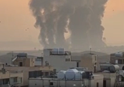 בוקר טוב אספהאן | שרשרת פיצוצים עזים ופטריות עשן • צפו בתיעוד