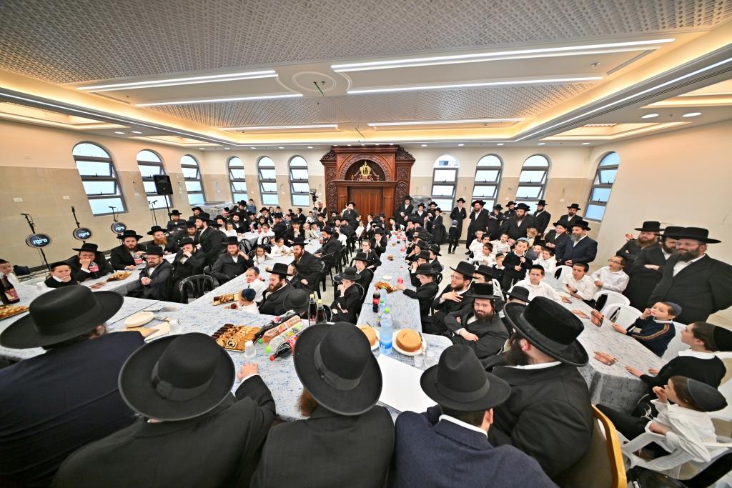 מעמד קריאת שם למקוה טהרה בבית החסידים גור באשדוד