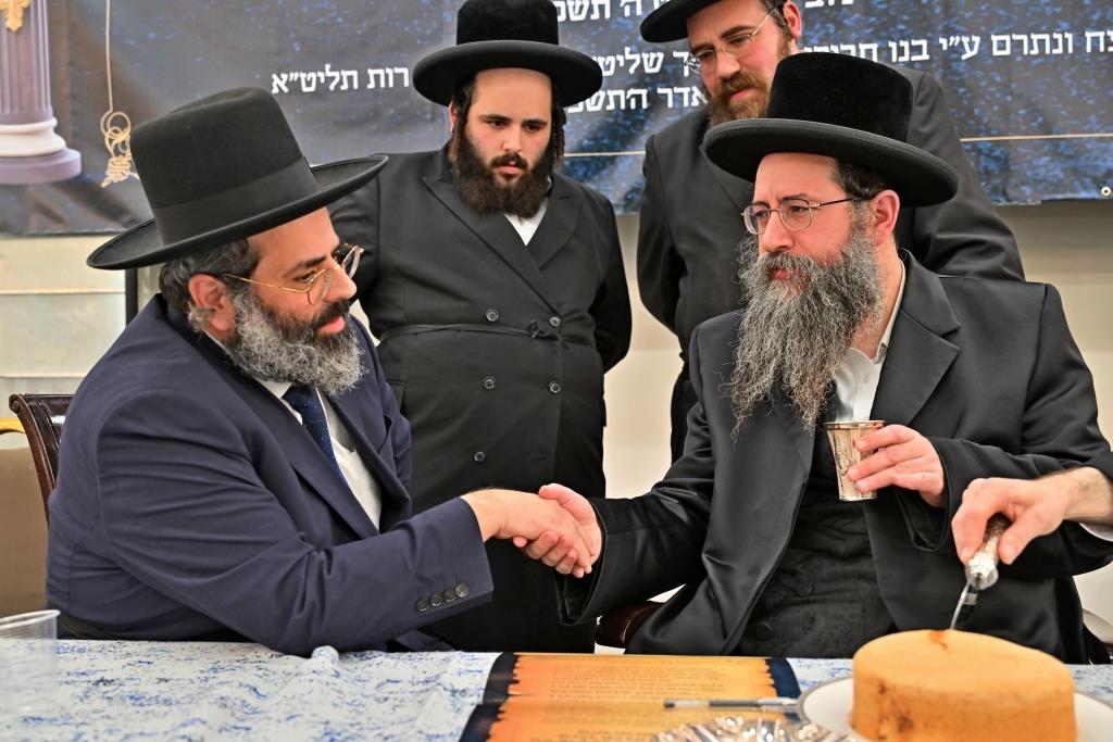 מעמד קריאת שם למקוה טהרה בבית החסידים גור באשדוד