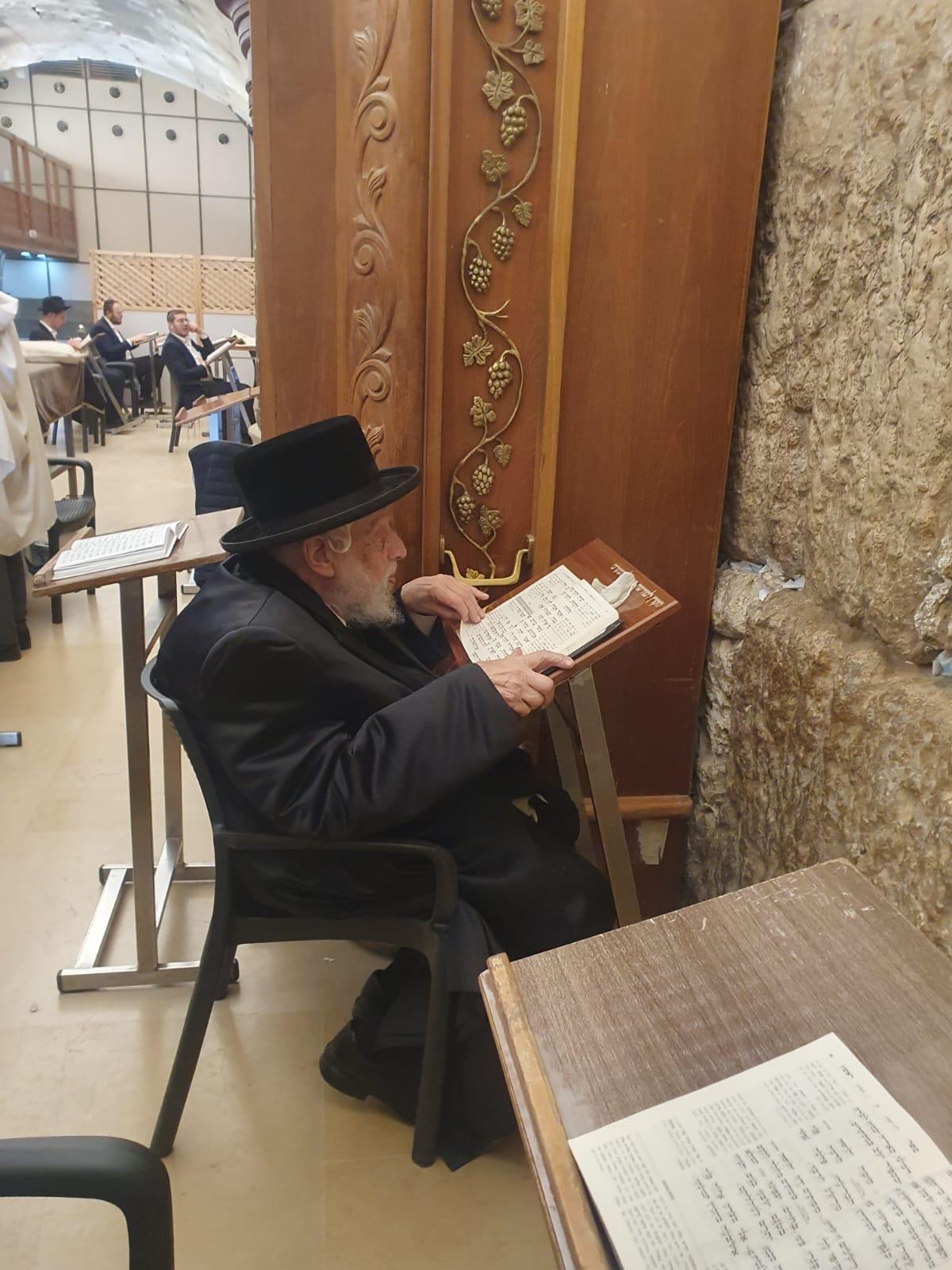 האדמו"ר מקופיטשניץ ברחבת הכותל המערבי