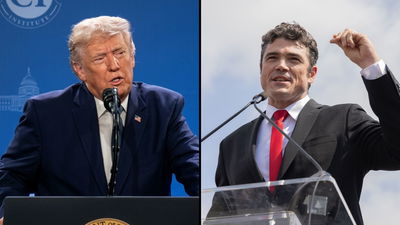 ג'ו קנט מימין, הנשיא טראמפ משמאל