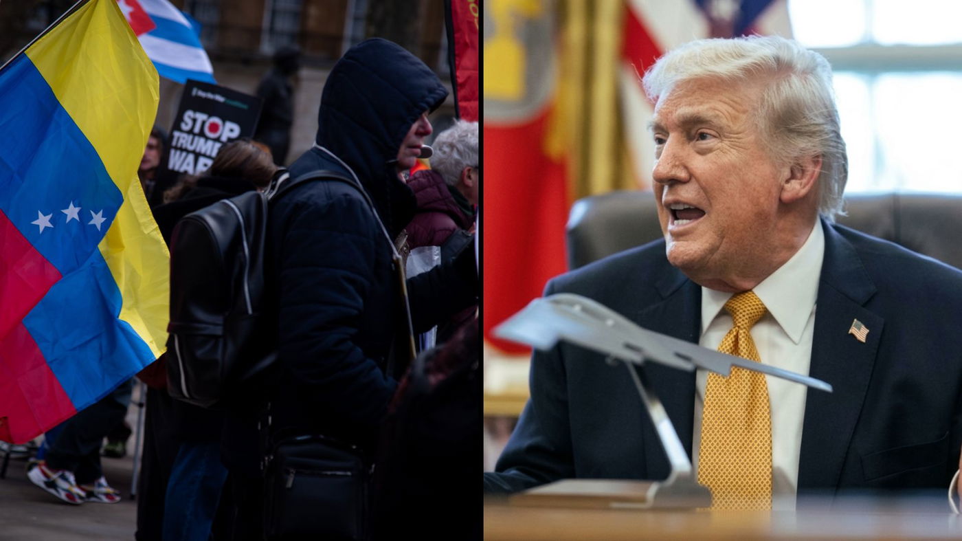 הנשיא טראמפ מימין, משמאל אילוסטרציה