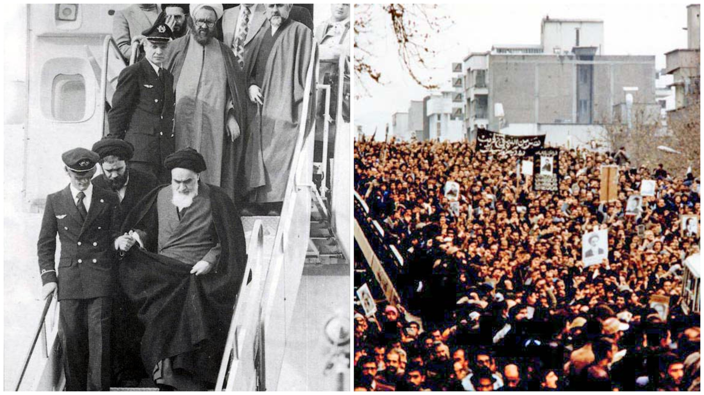 המהפכה האיסלמית שוטפת את איראן - חומייני חוזר מגלות