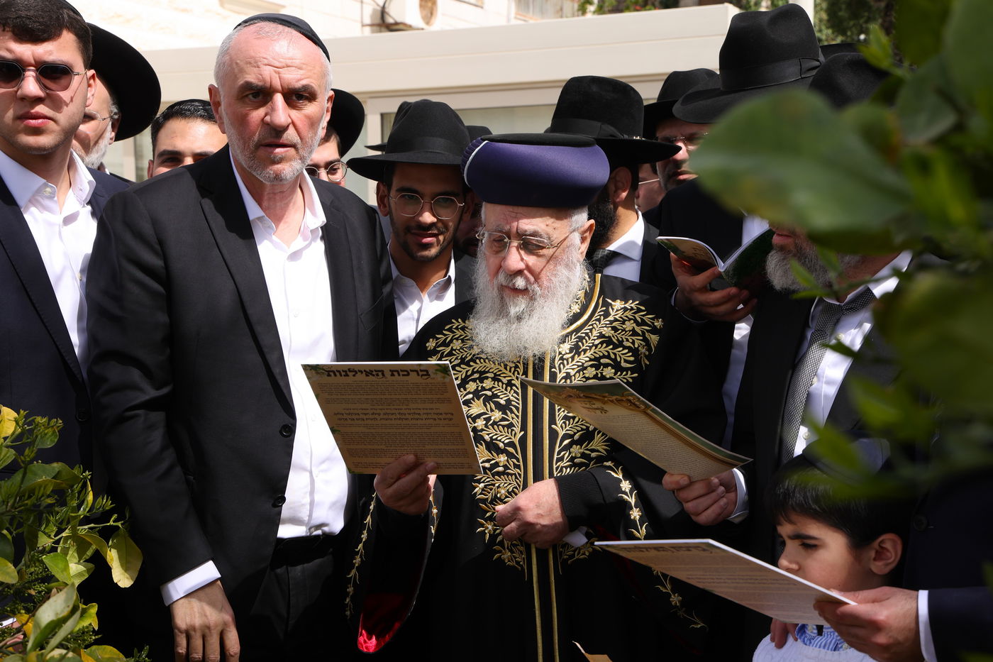 הראשל"צ הגר"י יוסף בברכת האילנות