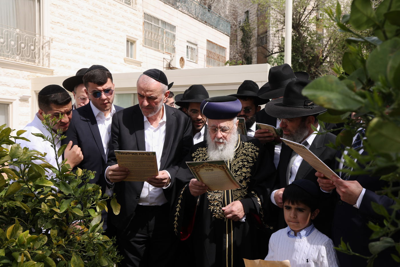 הראשל"צ הגר"י יוסף בברכת האילנות