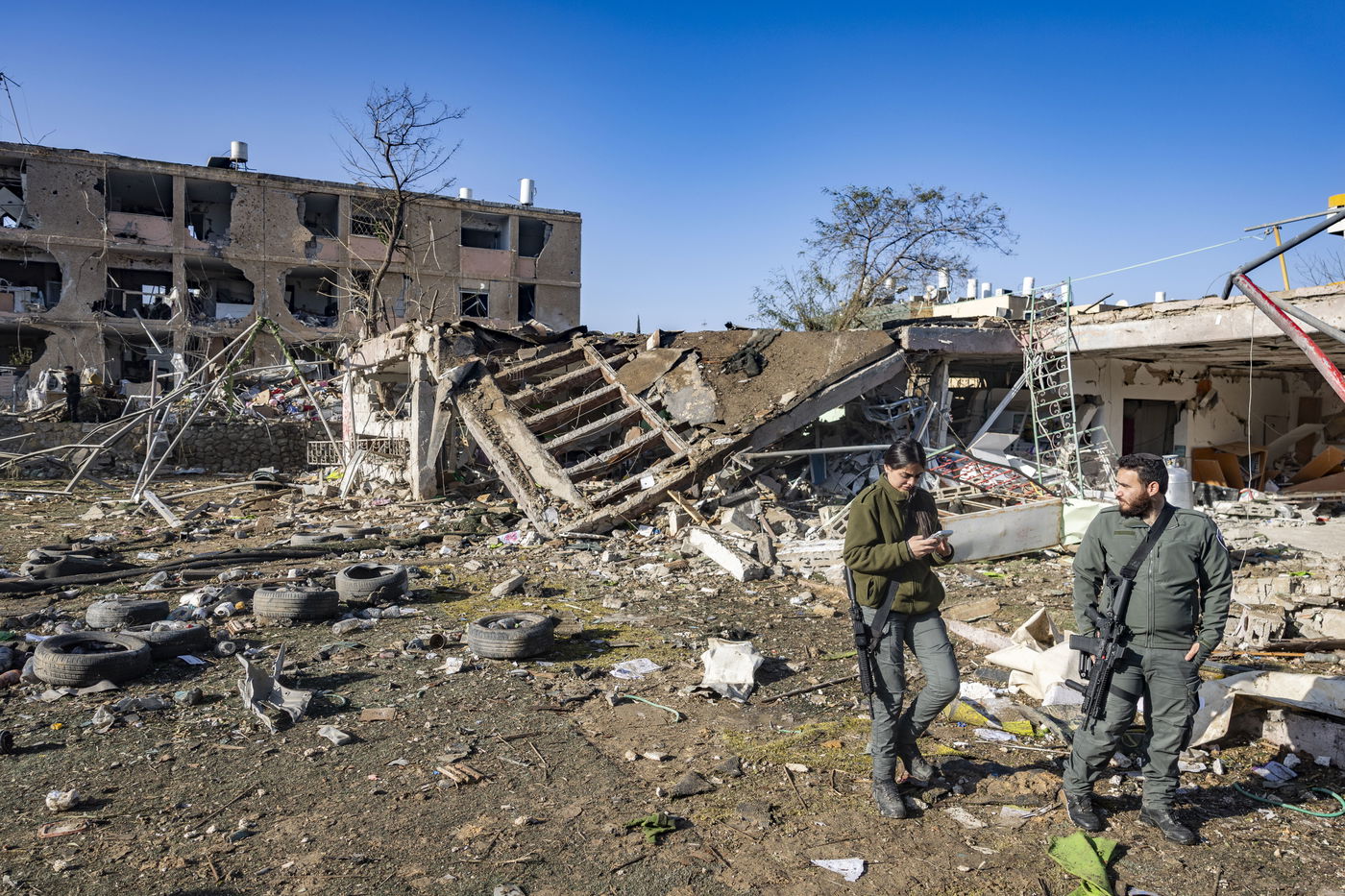 זירת הפגיעה בדימונה, הבוקר