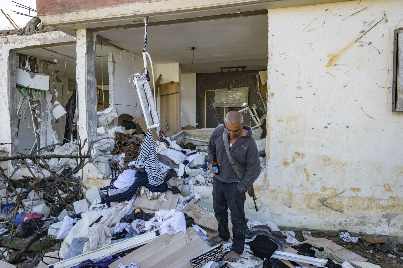 זירת הפגיעה בדימונה, הבוקר