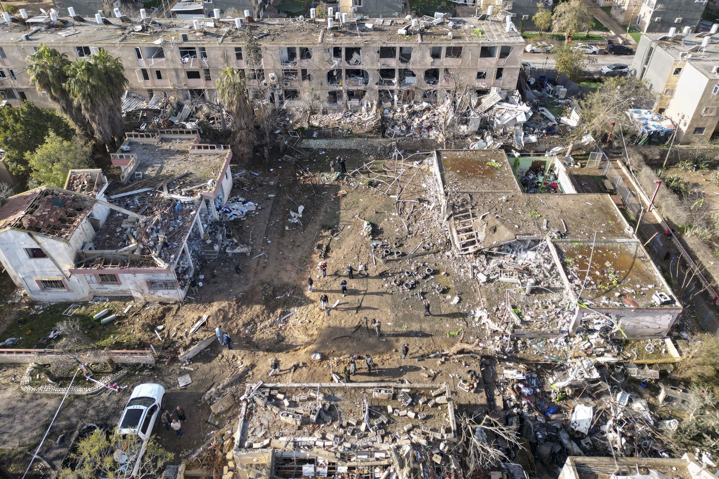 זירת הפגיעה בדימונה, הבוקר