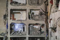 זירת הנפילה בערד, הלילה