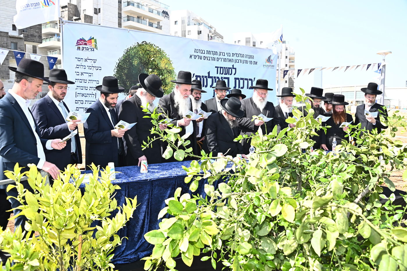 ברכת האילנות במתחם הסופרים בב"ב