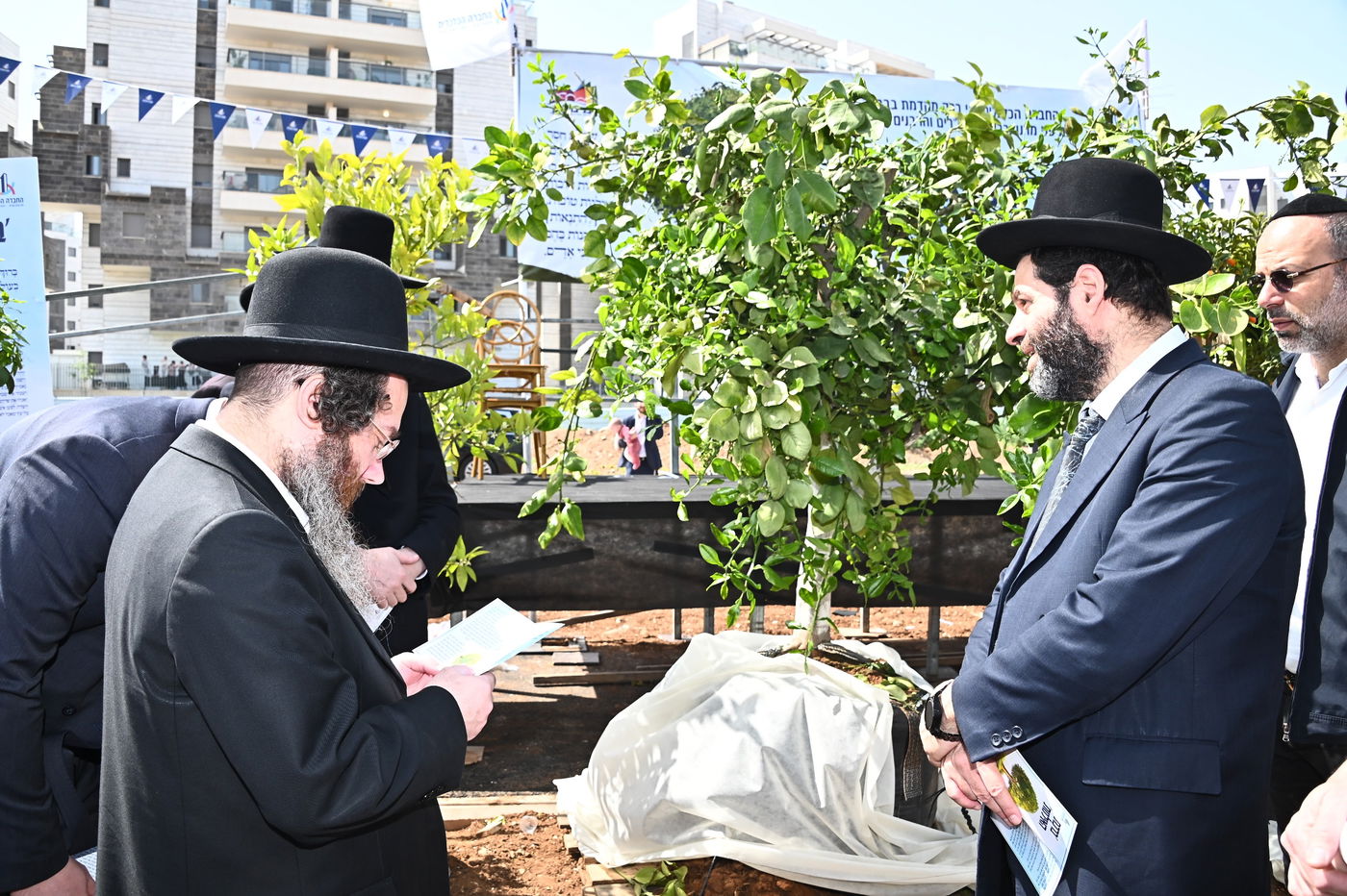 ברכת האילנות במתחם הסופרים בב"ב