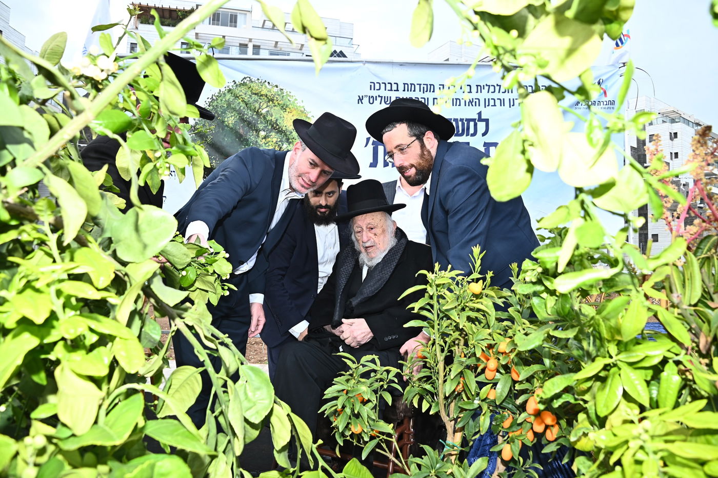 ברכת האילנות במתחם הסופרים בב"ב