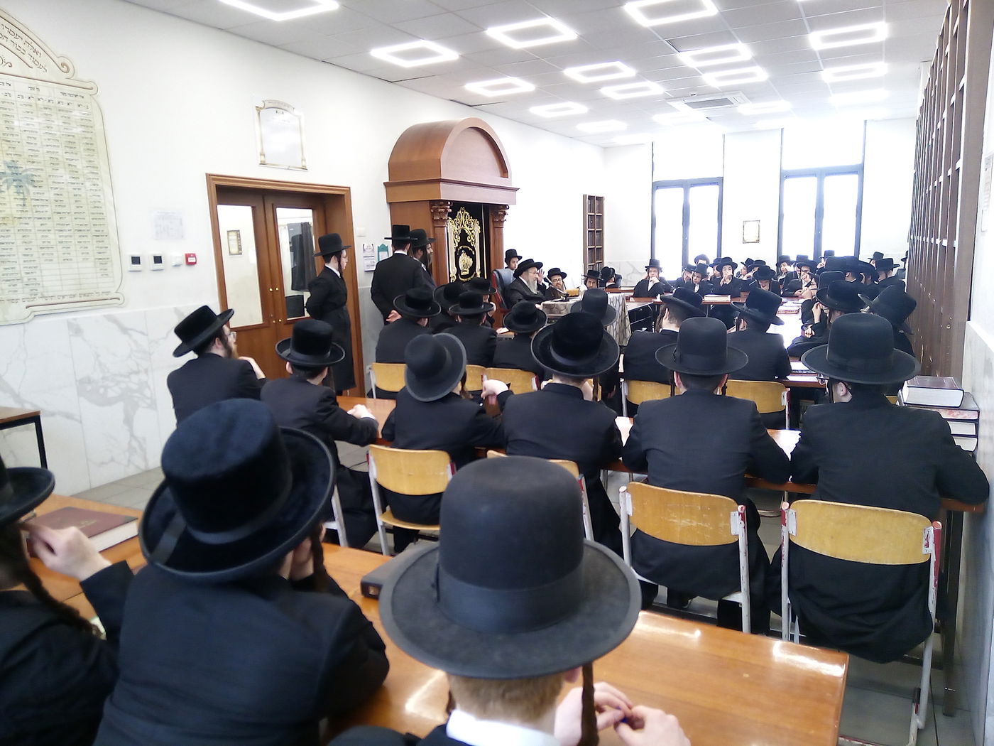  דומ"ץ סאטמר, הגה"צ רבי געציל בערקוביץ בביקור בישיבת סאטמר