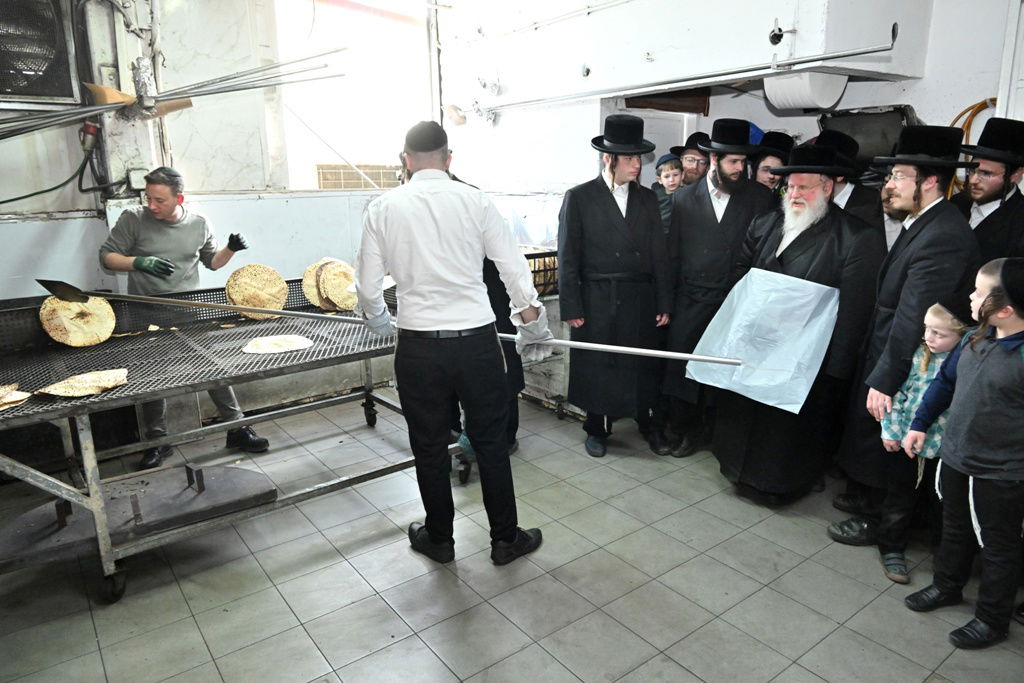 האדמו"ר מסאסוב באפיית מצות