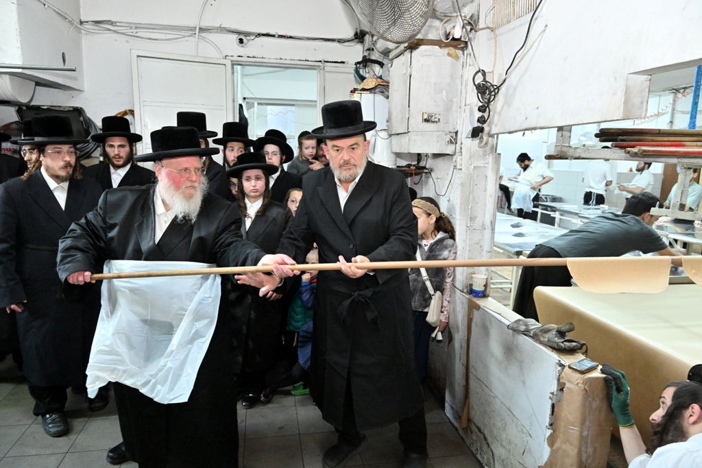 האדמו"ר מסאסוב באפיית מצות