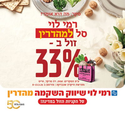 הנס הכלכלי של פסח: כך 100 השקלים שלכם הופכים ל-133 ש"ח