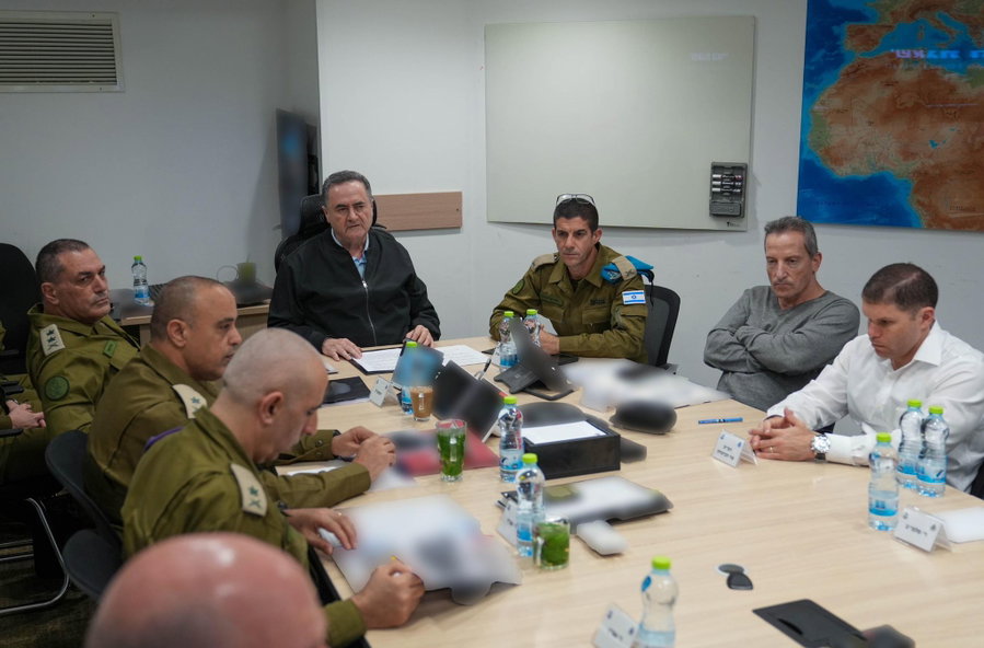 שר הביטחון ישראל כץ בהערכת מצב