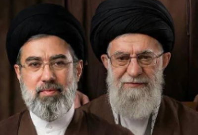 מוג'תבא חמינאי ואביו