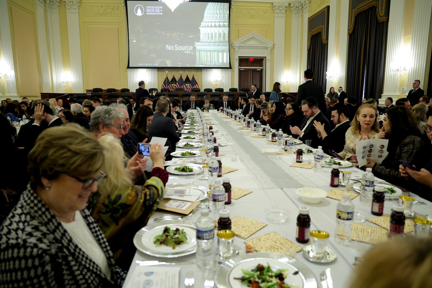 שולחן ליל הסדר בקונגרס האמריקאי