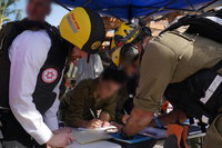 כוחות פיקוד העורף בזירת הנפילה סמוך לבית שמש