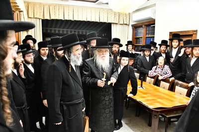 האדמו"ר מדארג בבדיקת חמץ