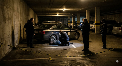 תקרית חריגה בחניון: ניסה לדקור פקח וקצין משטרה, אש נפתחה לעברו