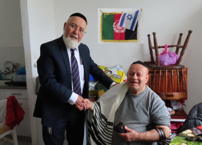 הרב עובדיה דהן בביקור אצל זבולון סימן טוב