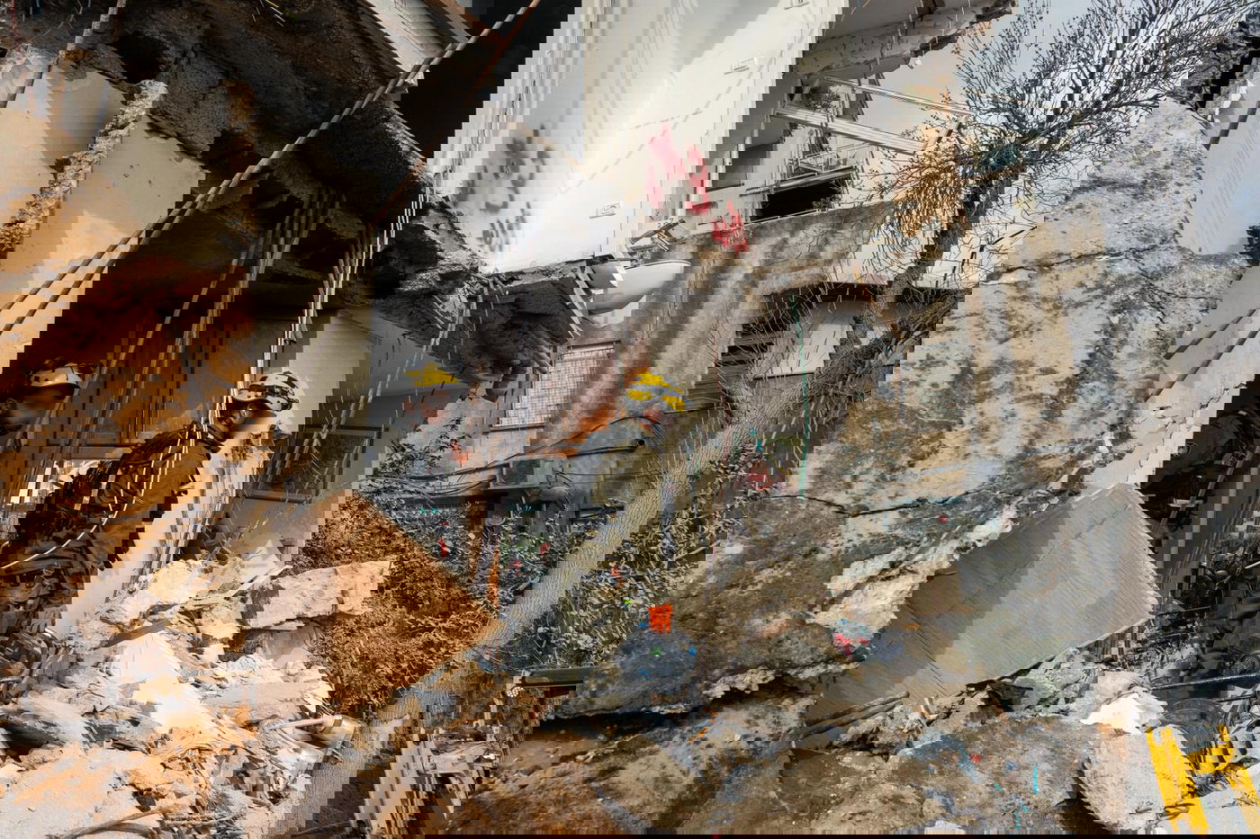 זירת האסון בחיפה