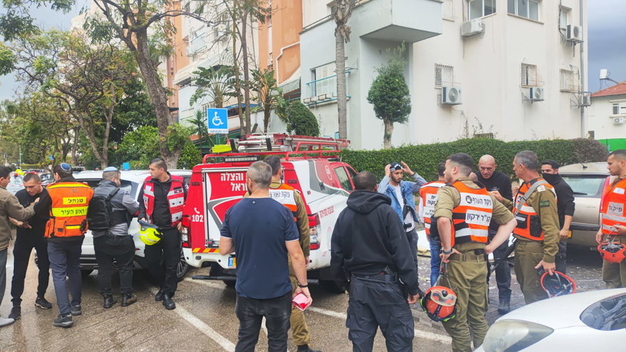 זירת נפילת רסיס בפתח תקוה